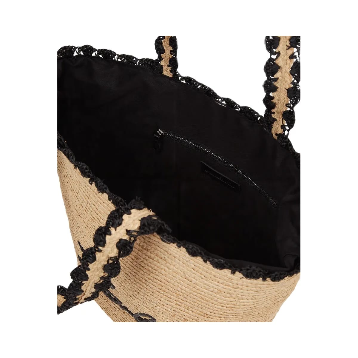 Karl Lagerfeld Signature Scallop Beach Bag Natural