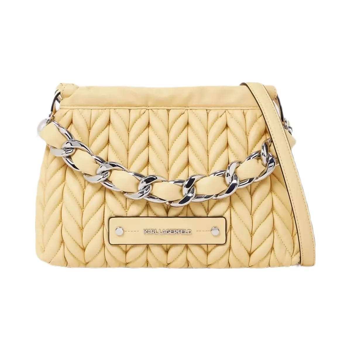 Karl Lagerfeld Weave Chain Crossbody Bag Sunlight