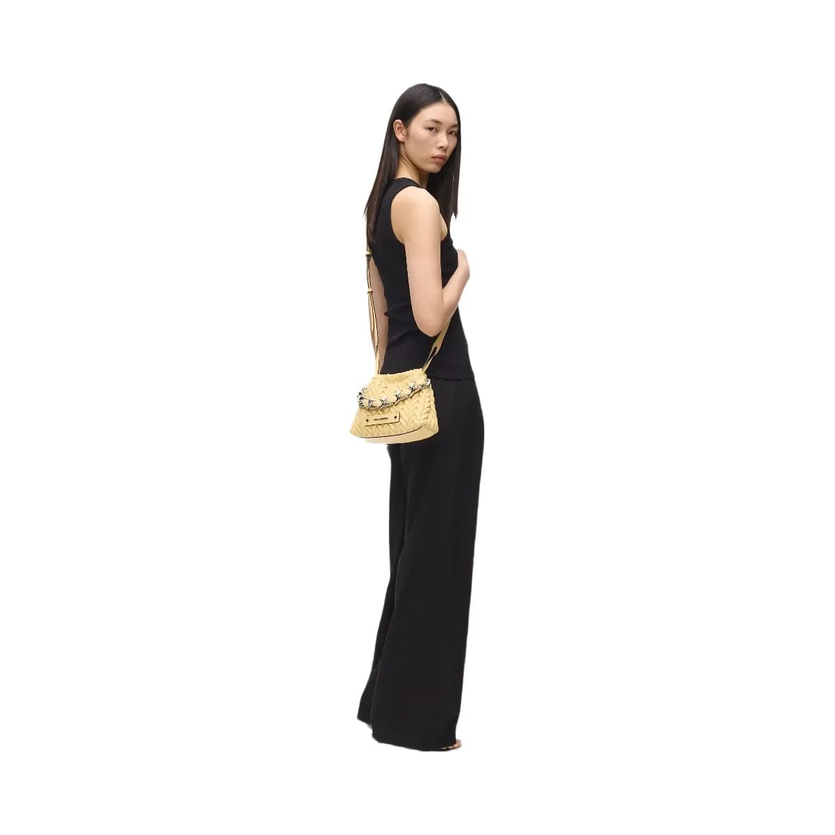 Karl Lagerfeld Weave Chain Crossbody Bag Sunlight