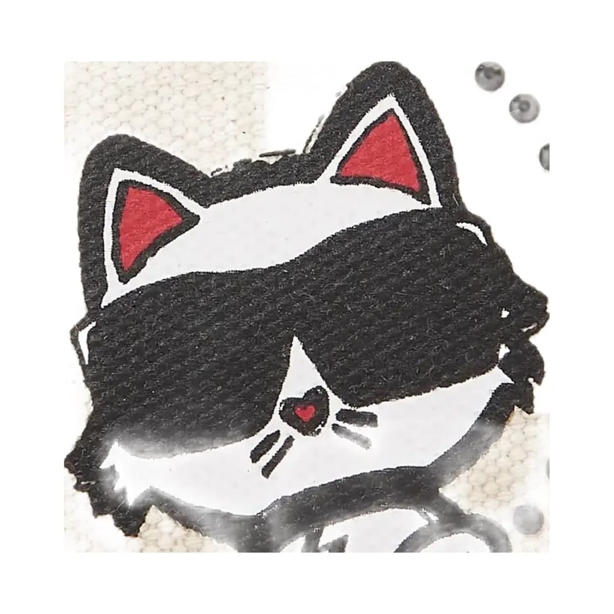 Karl Lagerfeld Ikon Circle Choupette Rhinestones Shopper Off White