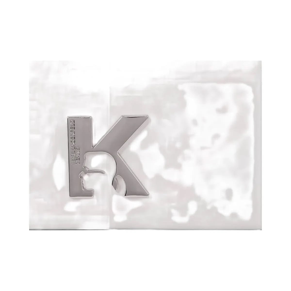 Karl Lagerfeld Geo High-Shine Shoulder Bag Off White