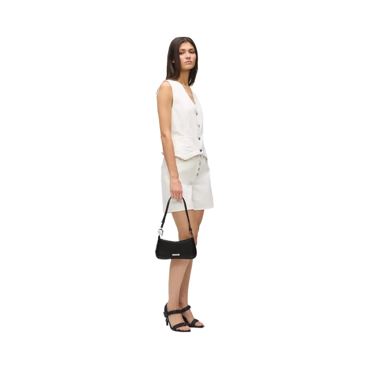 Karl Lagerfeld Ikon Smooth Mini Shoulder Bag Black