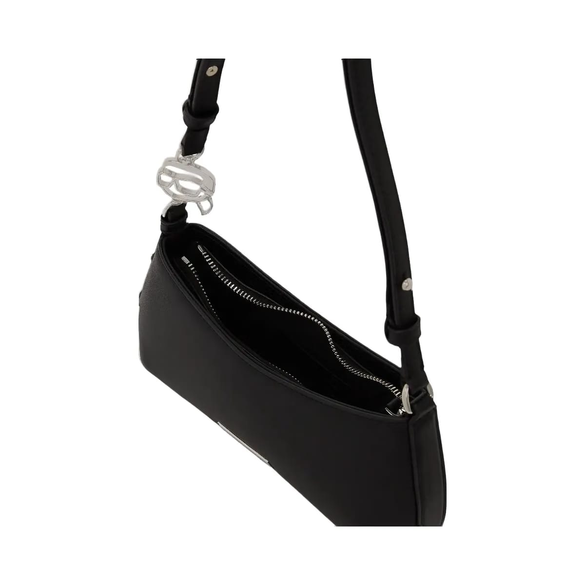 Karl Lagerfeld Ikon Smooth Mini Shoulder Bag Black