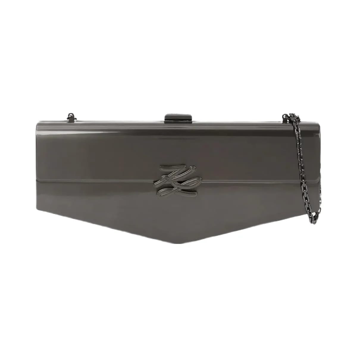 Karl Lagerfeld Kl Studio Autograph Clutch Bag Silver