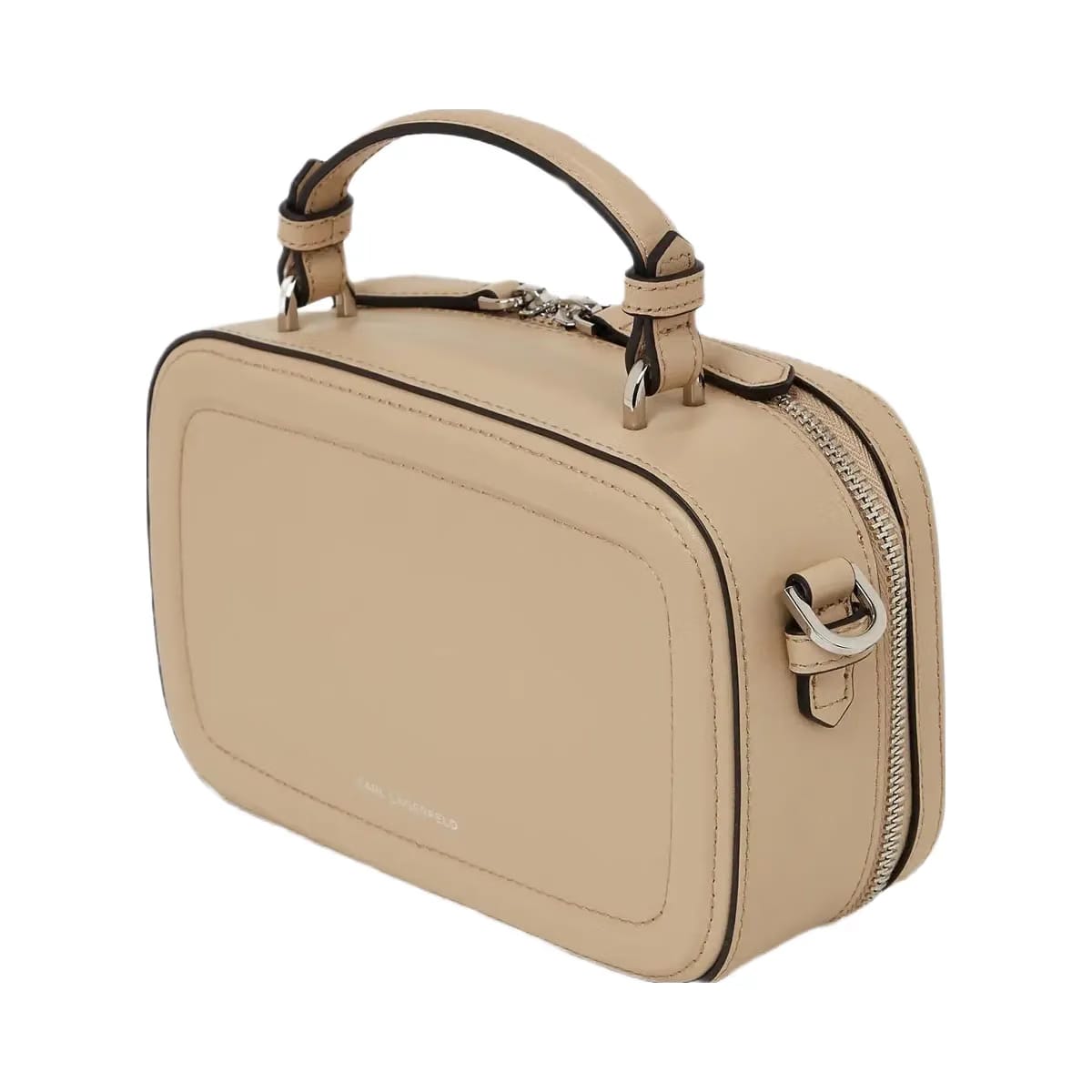 Karl Lagerfeld Autograph Chain Top Handle Bag Safari