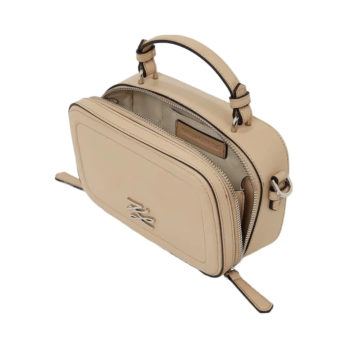 Karl Lagerfeld Autograph Chain Top Handle Bag Safari