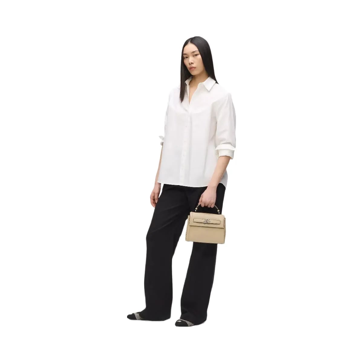 Karl Lagerfeld Autograph Small Top Handle Bag Safari