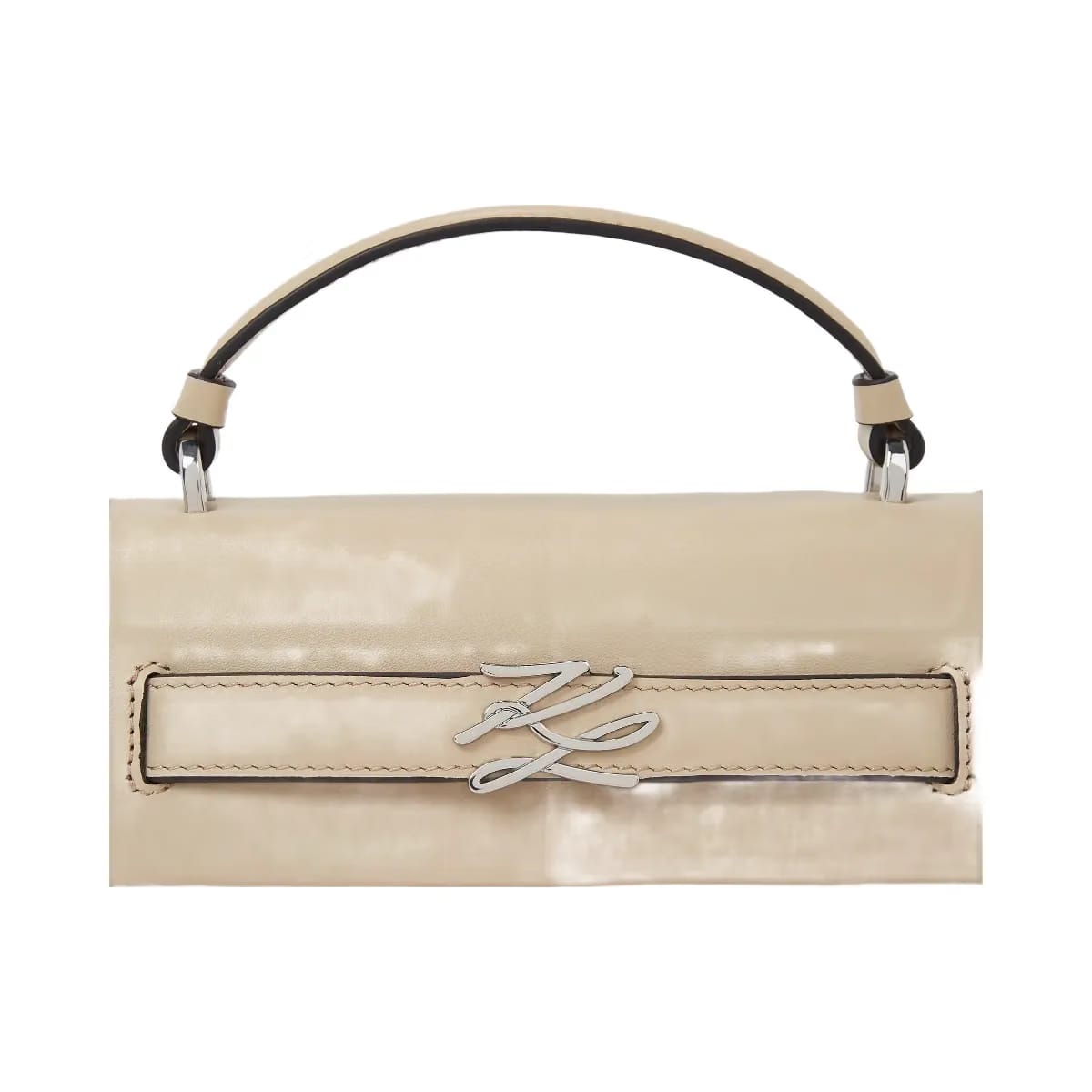 Karl Lagerfeld Autograph Small Top Handle Bag Safari