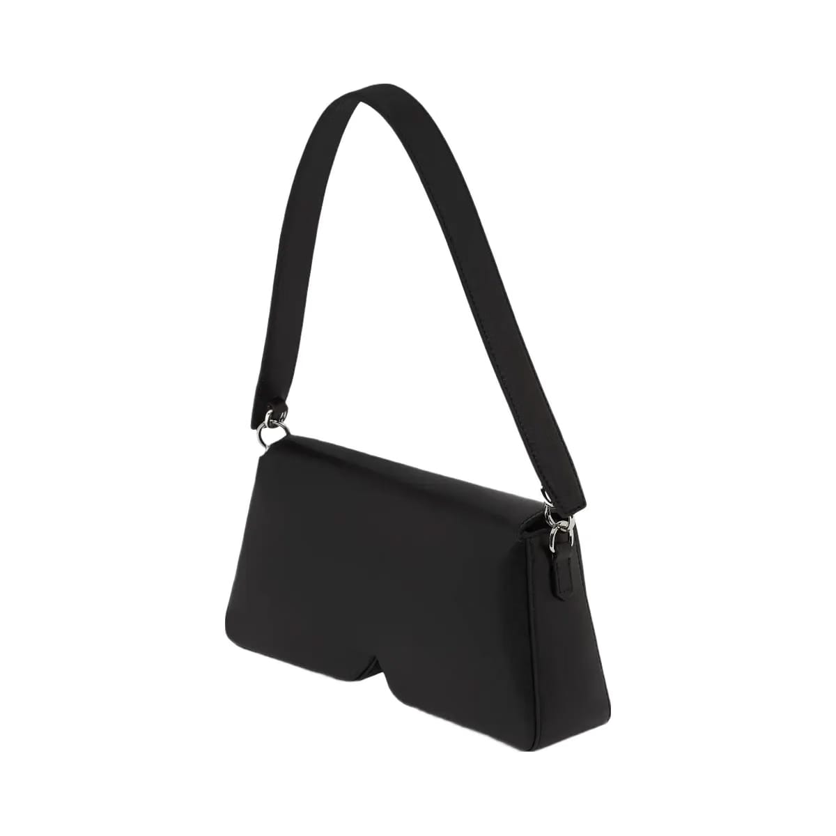 Karl Lagerfeld Ikon K Leather Shoulder Bag Black Nickel