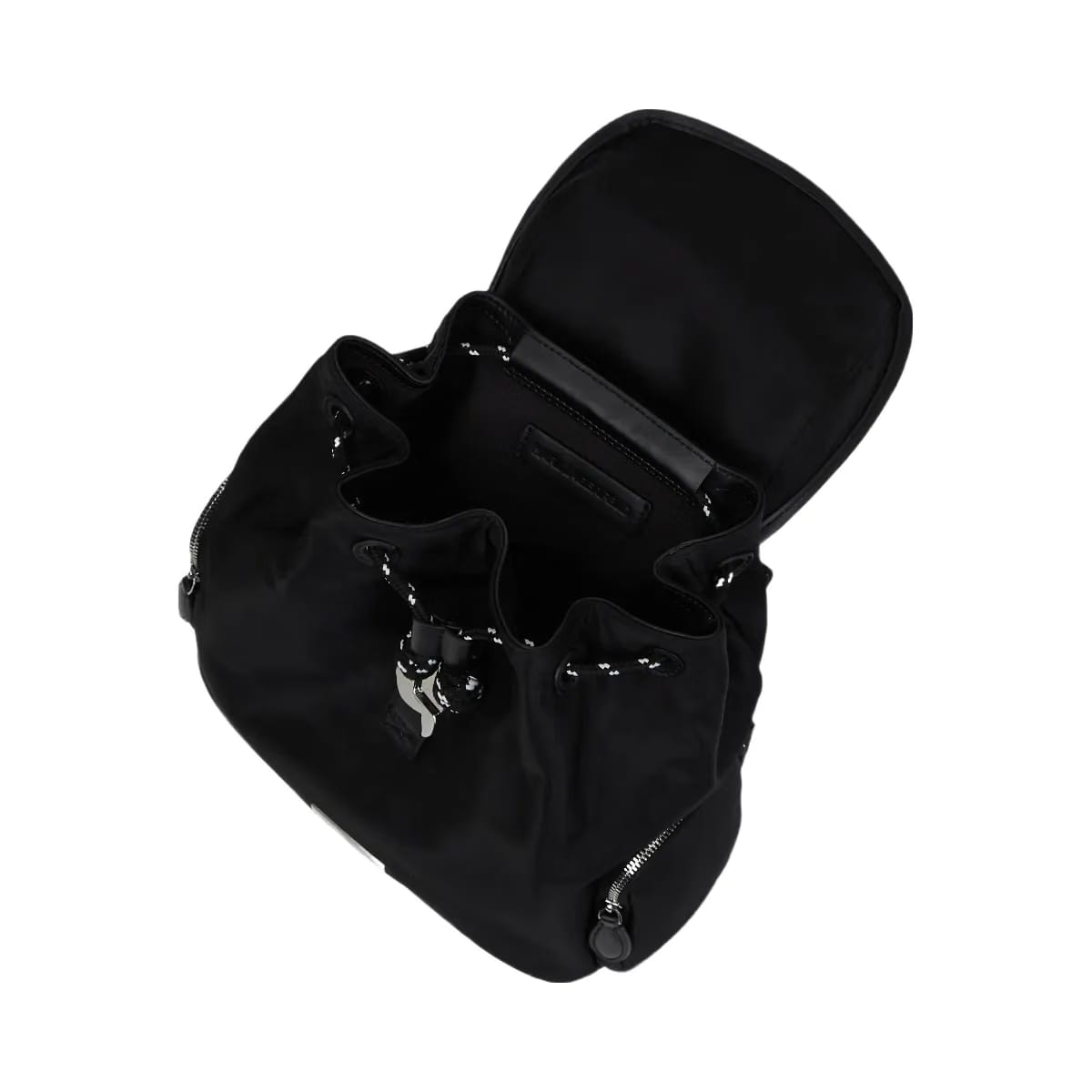Karl Lagerfeld Ikon Nylon Small Flap Backpack Black