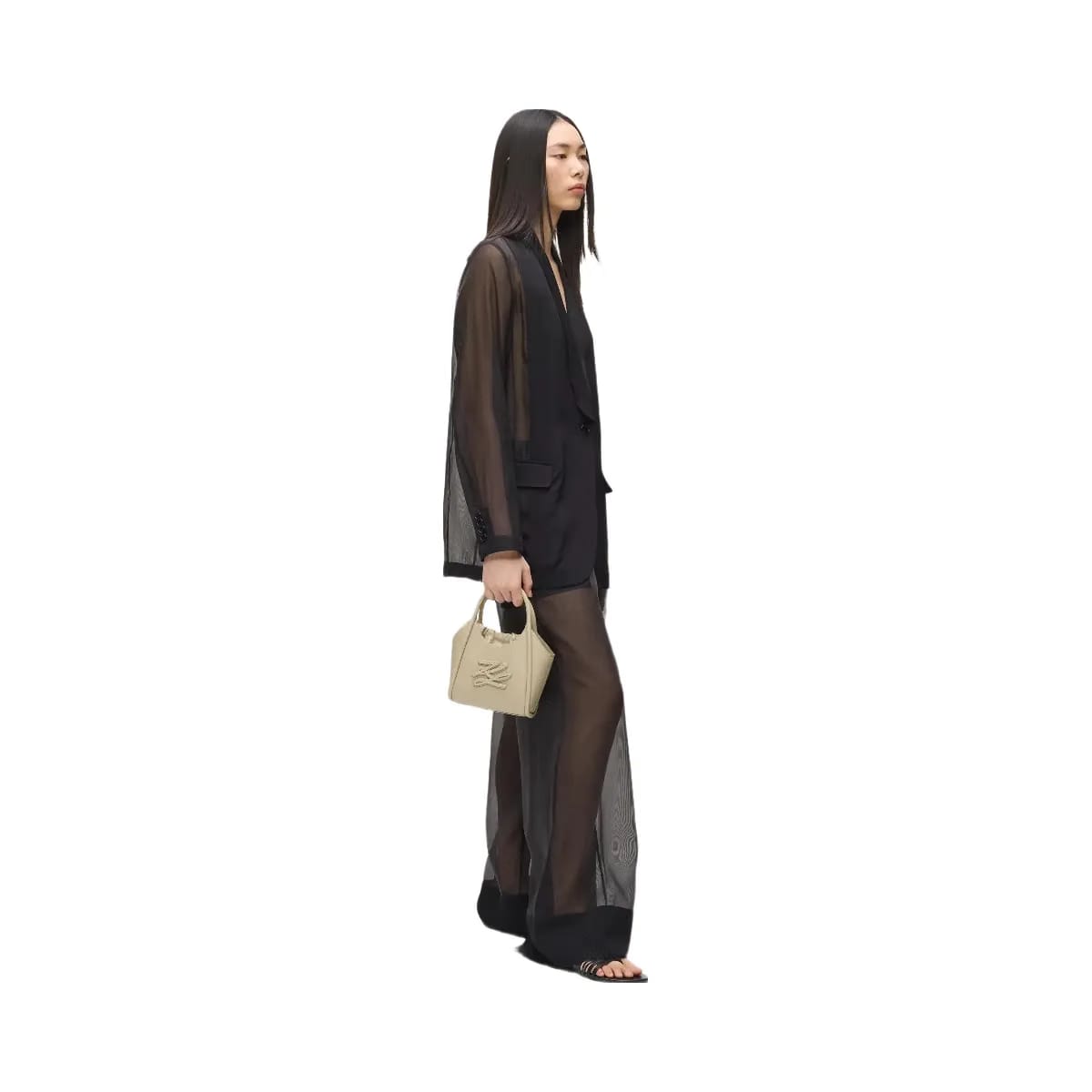 Karl Lagerfeld Autograph Patch Mini Tote Bag Safari