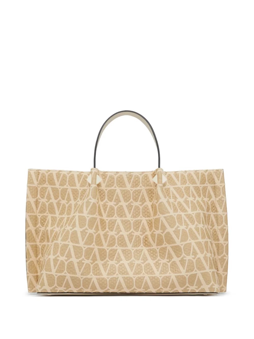 medium Toile Iconographe raffia tote bag