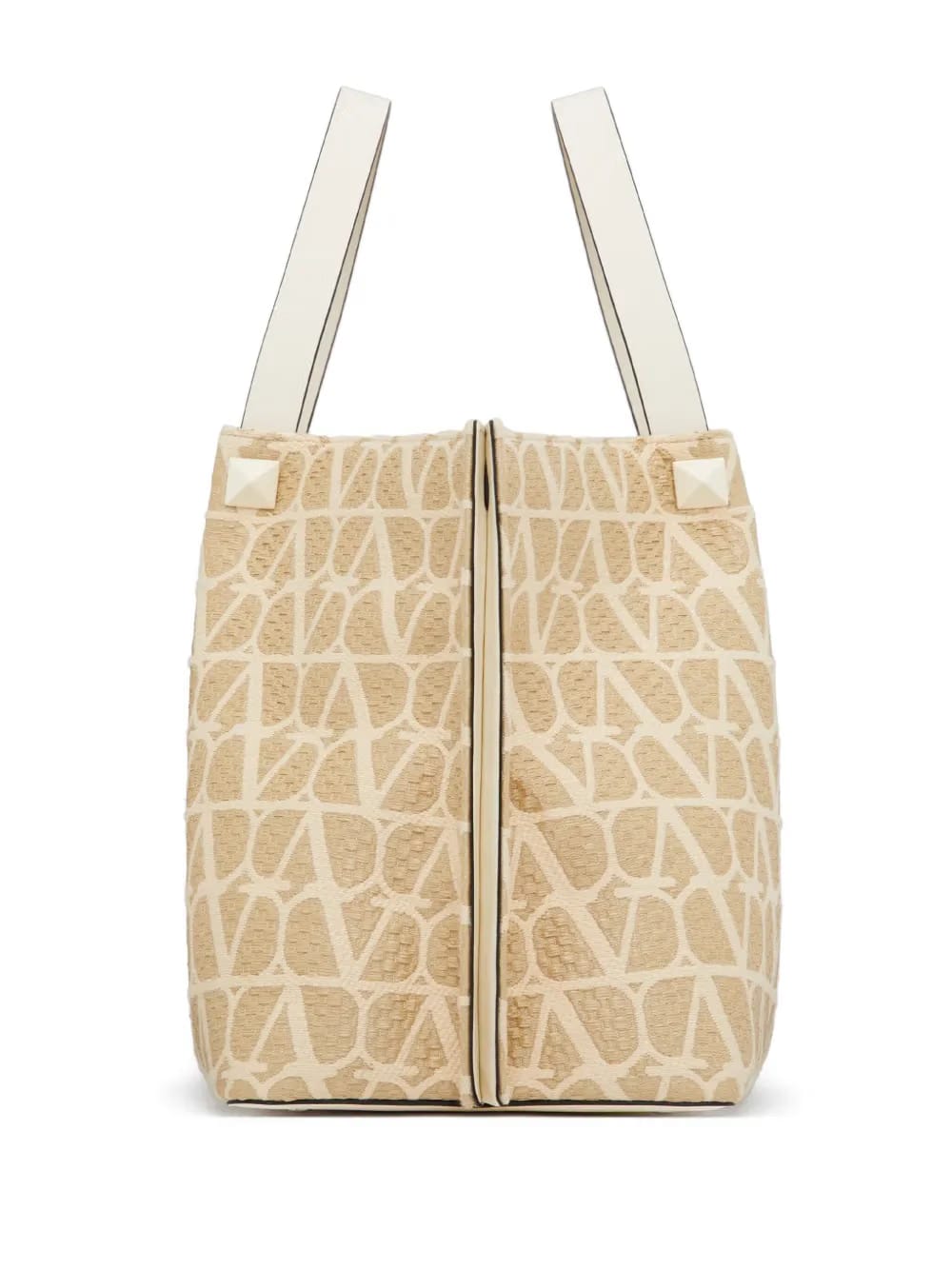 medium Toile Iconographe raffia tote bag