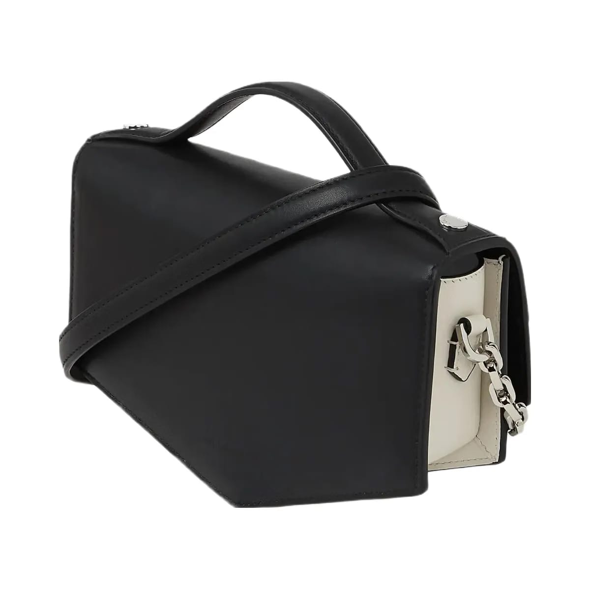 Karl Lagerfeld Kl Studio Autograph Monochrome Crossbody Bag Black White