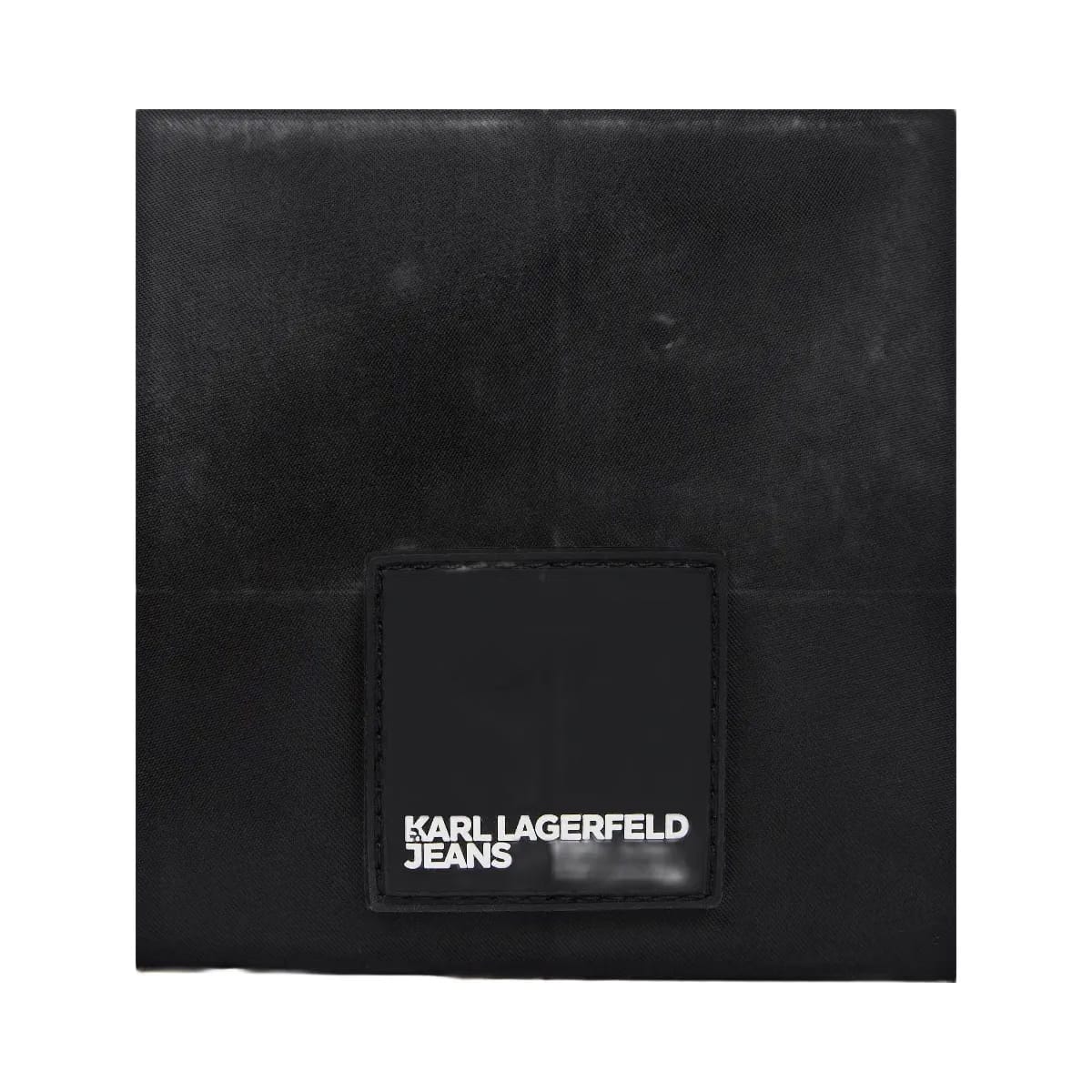 Karl Lagerfeld Nylon Lace-Up Bucket Bag Black