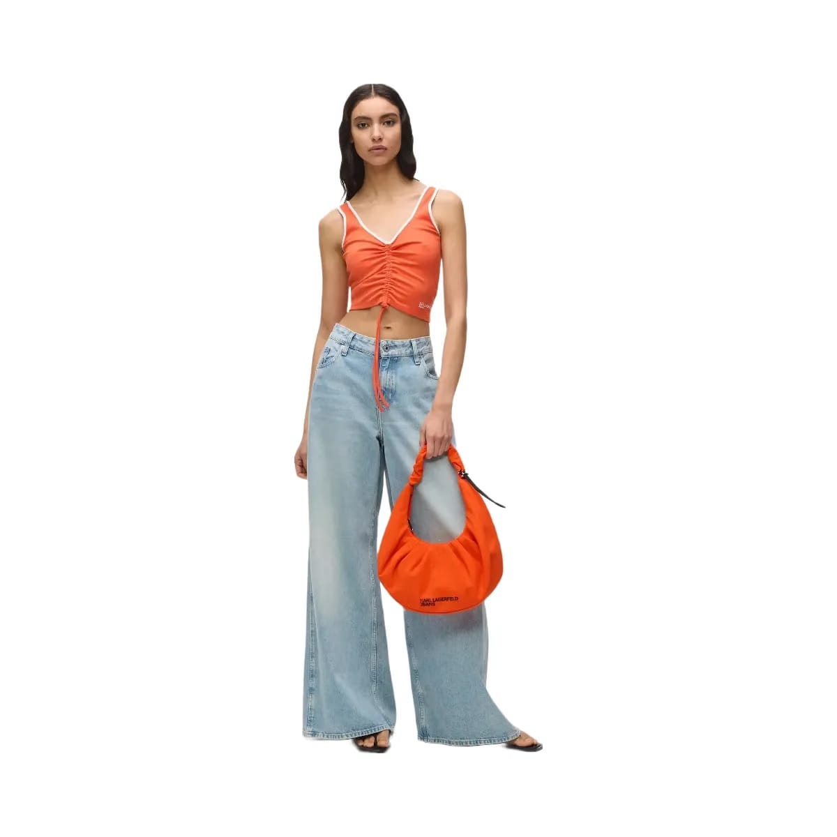Karl Lagerfeld Gathered Hobo Bag Grenadine