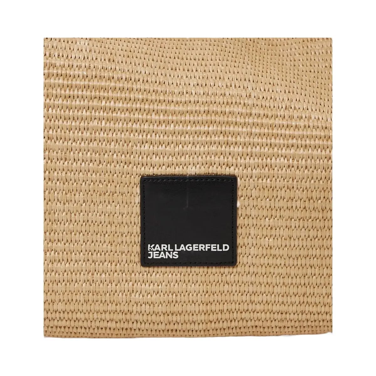 Karl Lagerfeld Woven Large Hobo Bag Natural