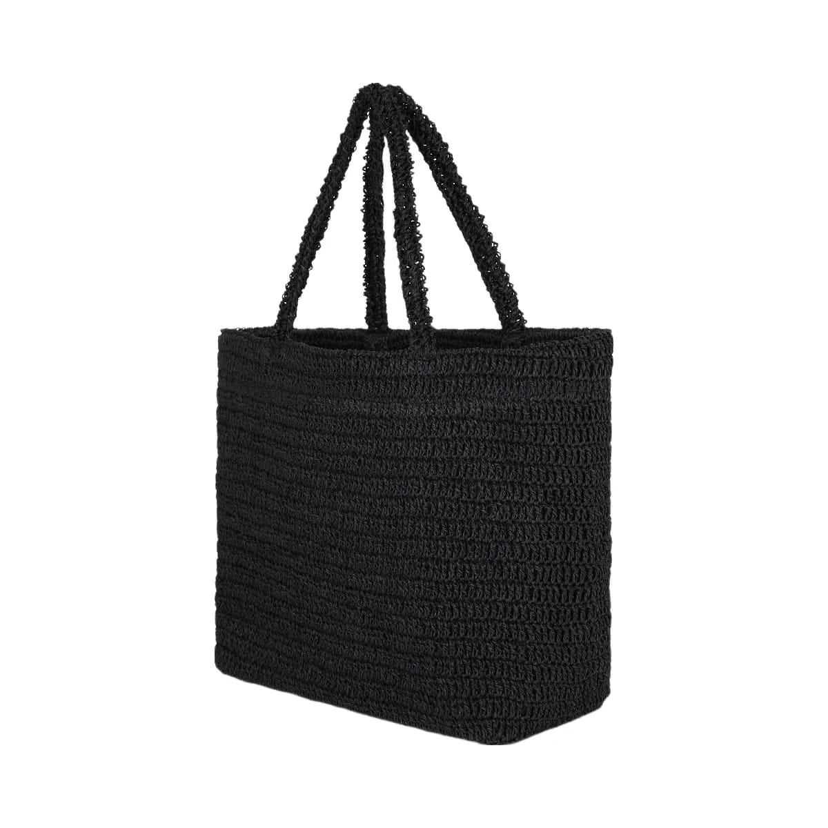 Karl Lagerfeld Signature Crochet Beach Bag Black