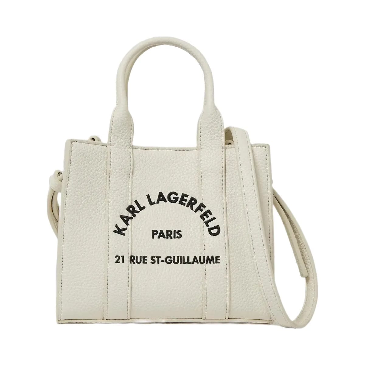 Karl Lagerfeld Rue St-Guillaume Mini Tote Bag Off White