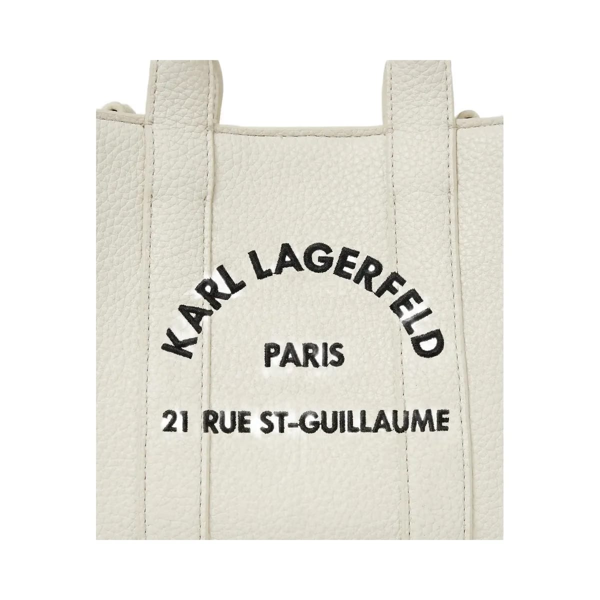 Karl Lagerfeld Rue St-Guillaume Mini Tote Bag Off White