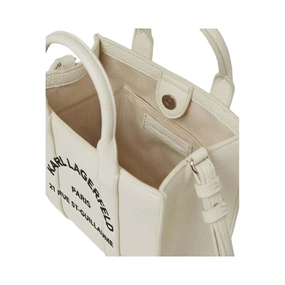 Karl Lagerfeld Rue St-Guillaume Mini Tote Bag Off White