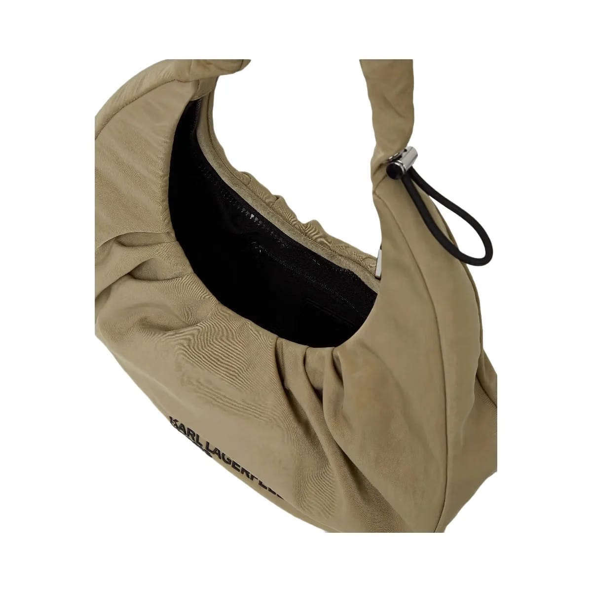 Karl Lagerfeld Gathered Hobo Bag Travertine