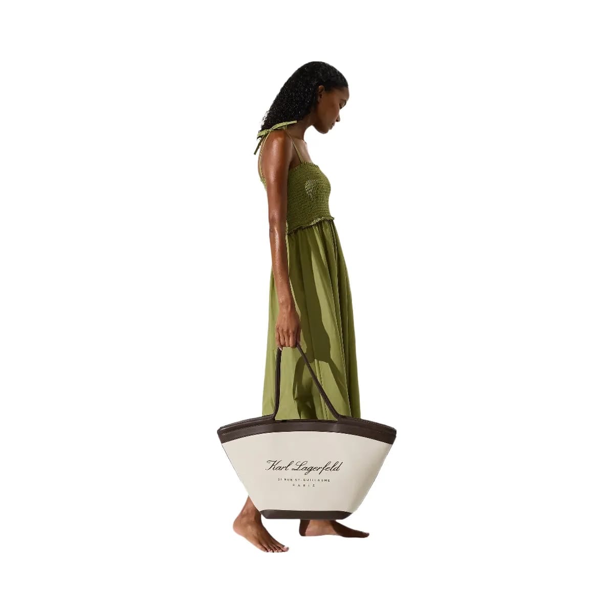 Karl Lagerfeld Hotel Karl Large Beach Tote Bag Natural