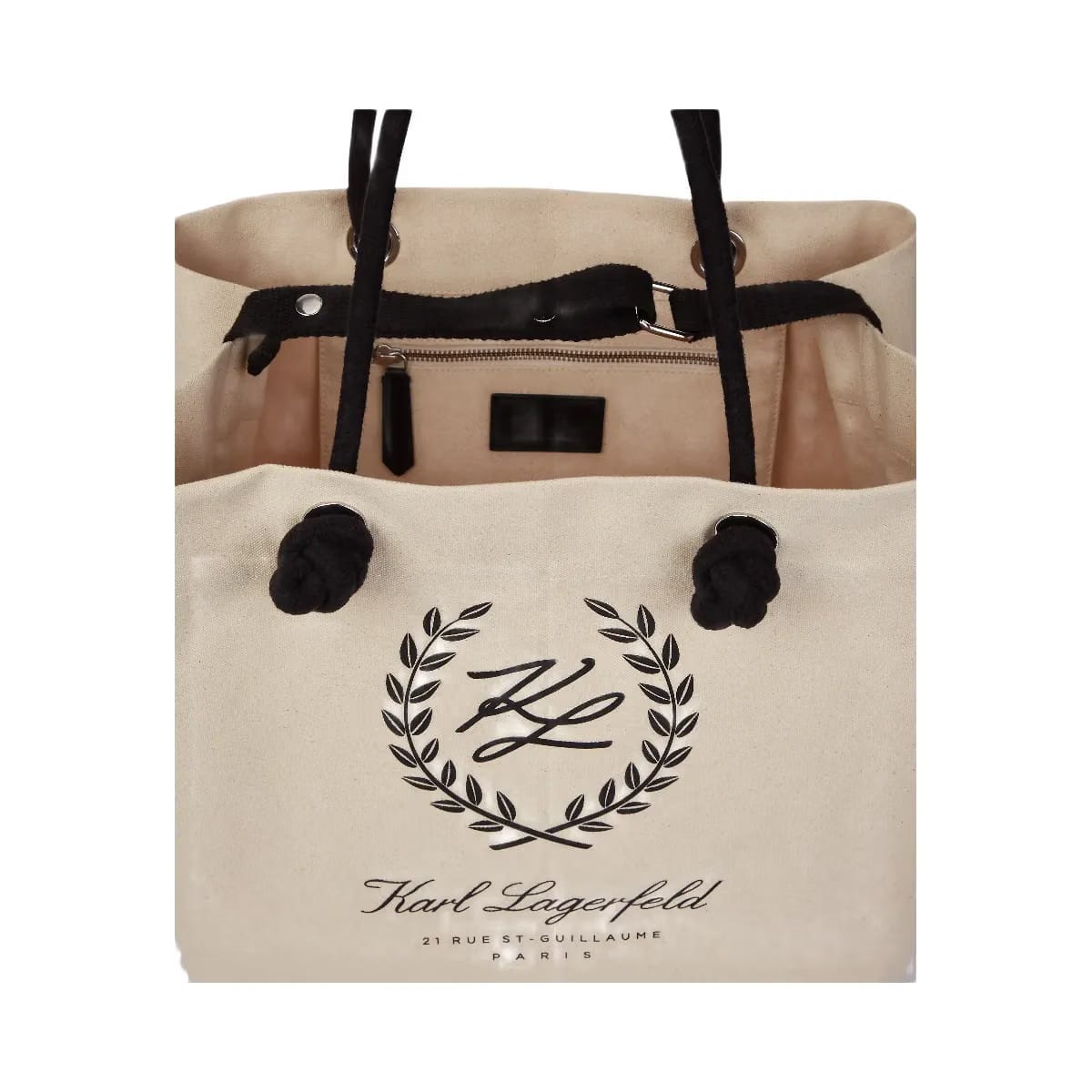 Karl Lagerfeld Hotel Karl Crest Beach Bag Natural