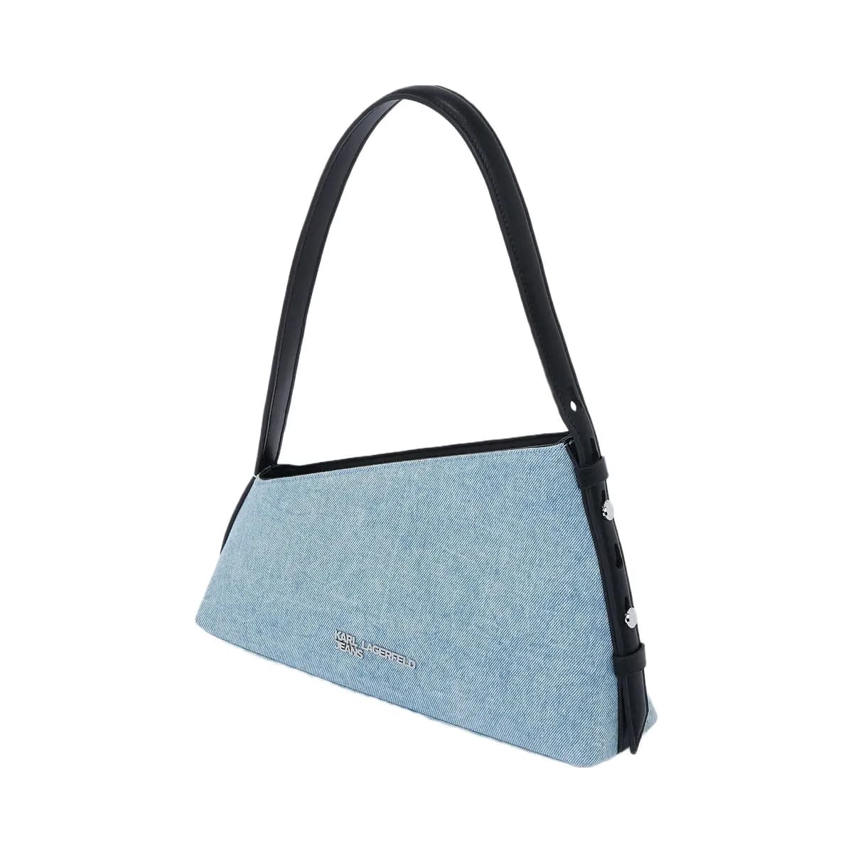 Karl Lagerfeld Geo Denim Shoulder Bag Acid Light Blue
