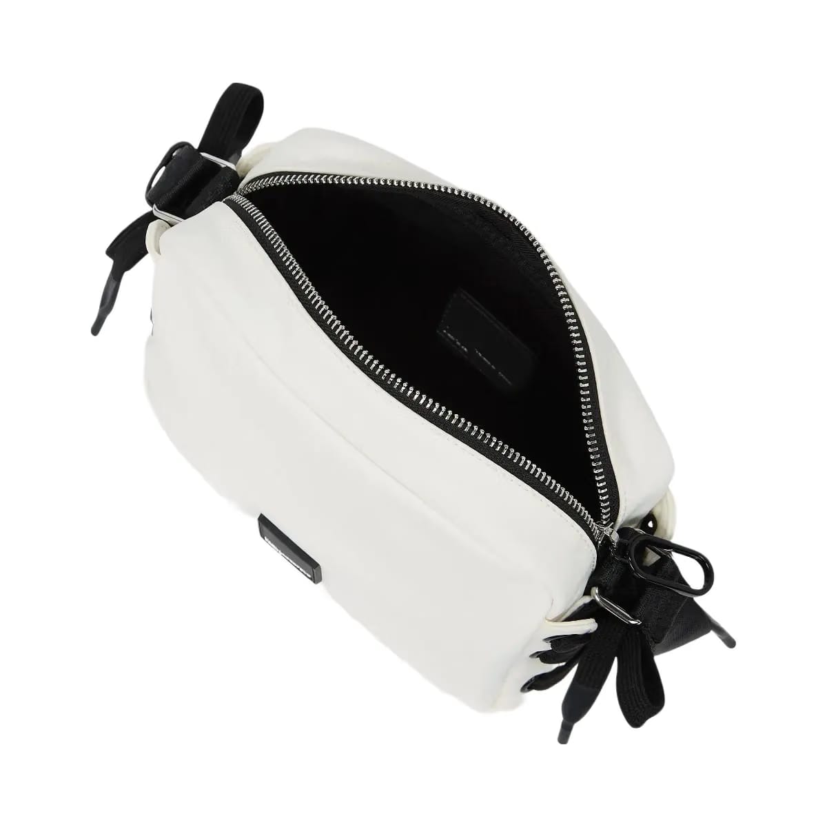 Karl Lagerfeld Nylon Lace-Up Camera Bag White