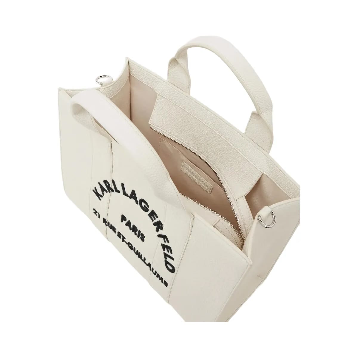 Karl Lagerfeld Rue St-Guillaume Medium Tote Bag Off White