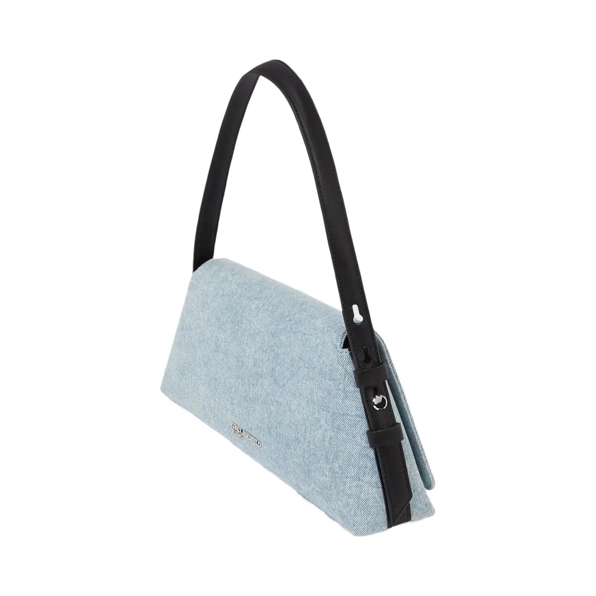 Karl Lagerfeld Geo Denim Flap Bag Acid Light Blue