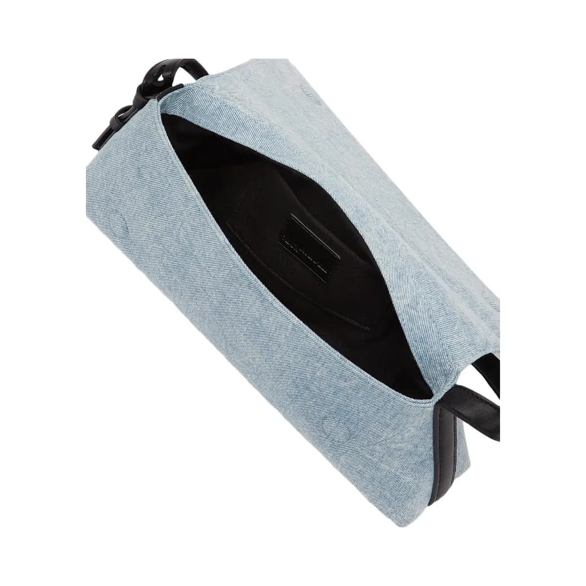 Karl Lagerfeld Geo Denim Flap Bag Acid Light Blue