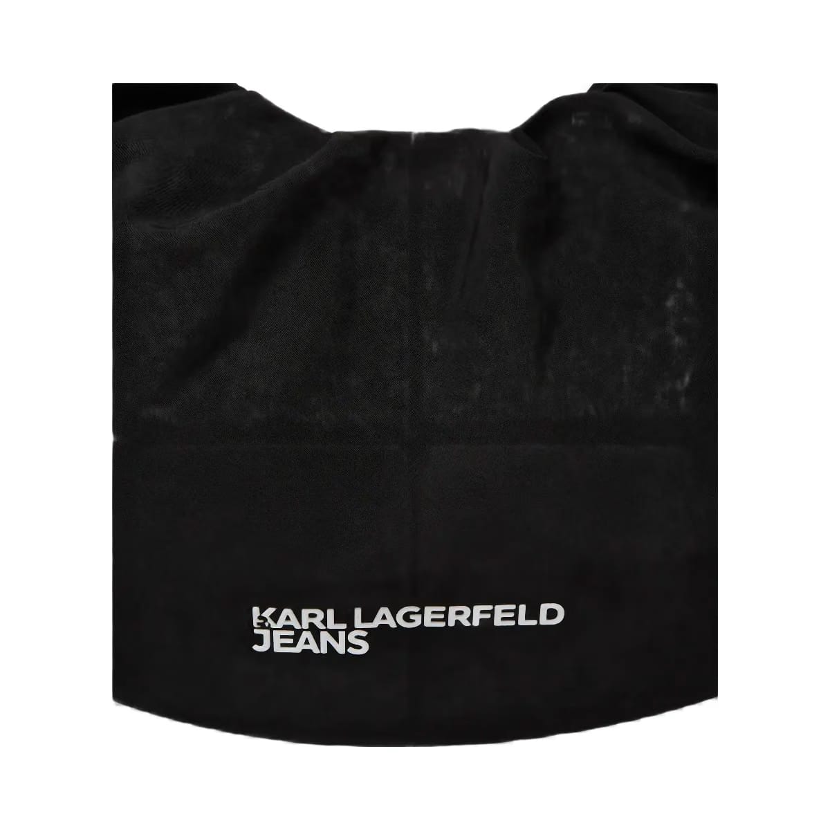 Karl Lagerfeld Gathered Large Hobo Bag Black