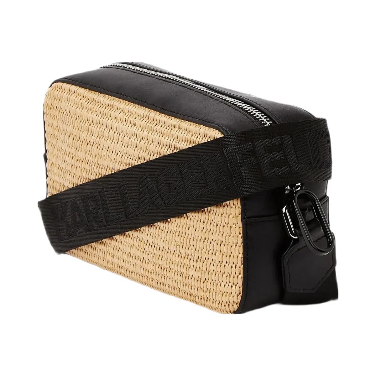 Karl Lagerfeld Woven Camera Bag Natural