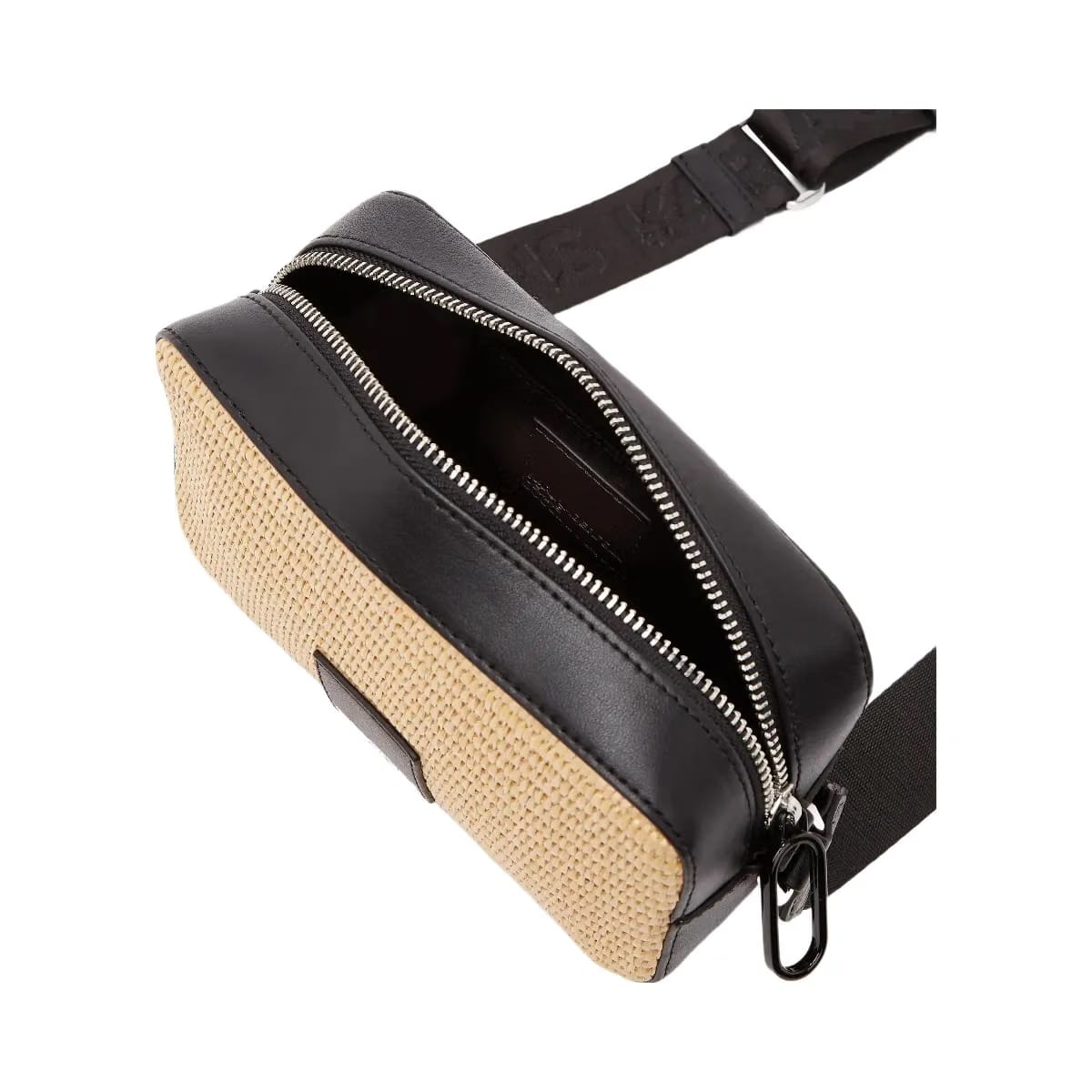 Karl Lagerfeld Woven Camera Bag Natural