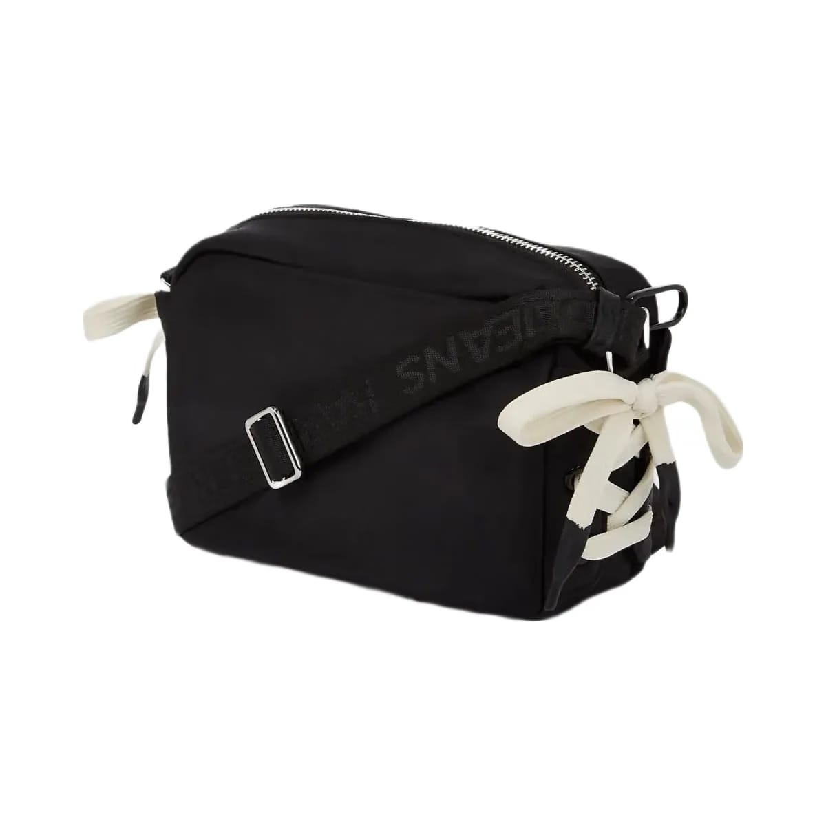 Karl Lagerfeld Nylon Lace-Up Camera Bag Black