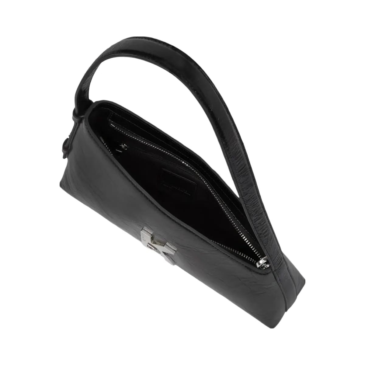 Karl Lagerfeld Geo High-Shine Shoulder Bag Black