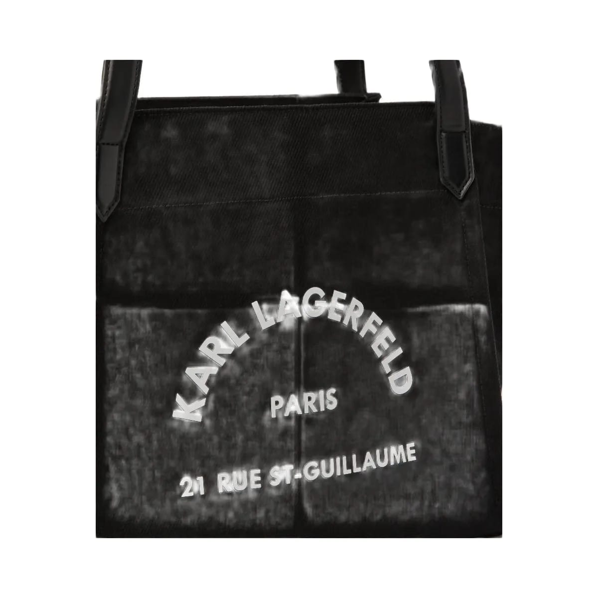 Karl Lagerfeld Rue St-Guillaume Winged Tote Bag Black