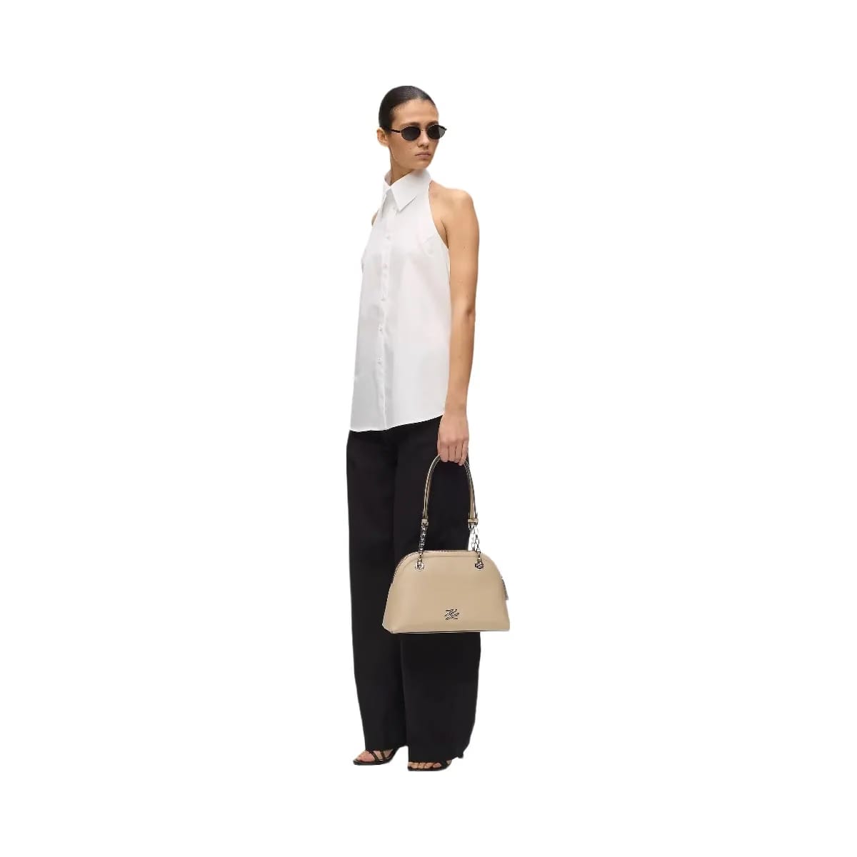 Karl Lagerfeld Autograph Medium Bowling Bag Safari