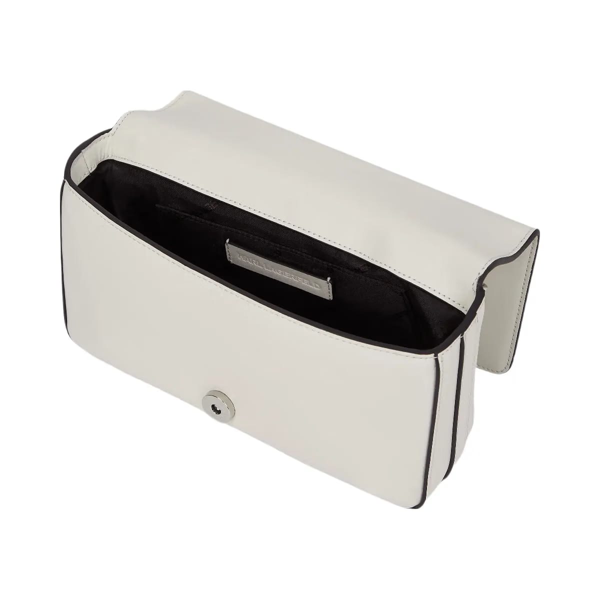 Karl Lagerfeld Signature Small Crossbody Bag Off White