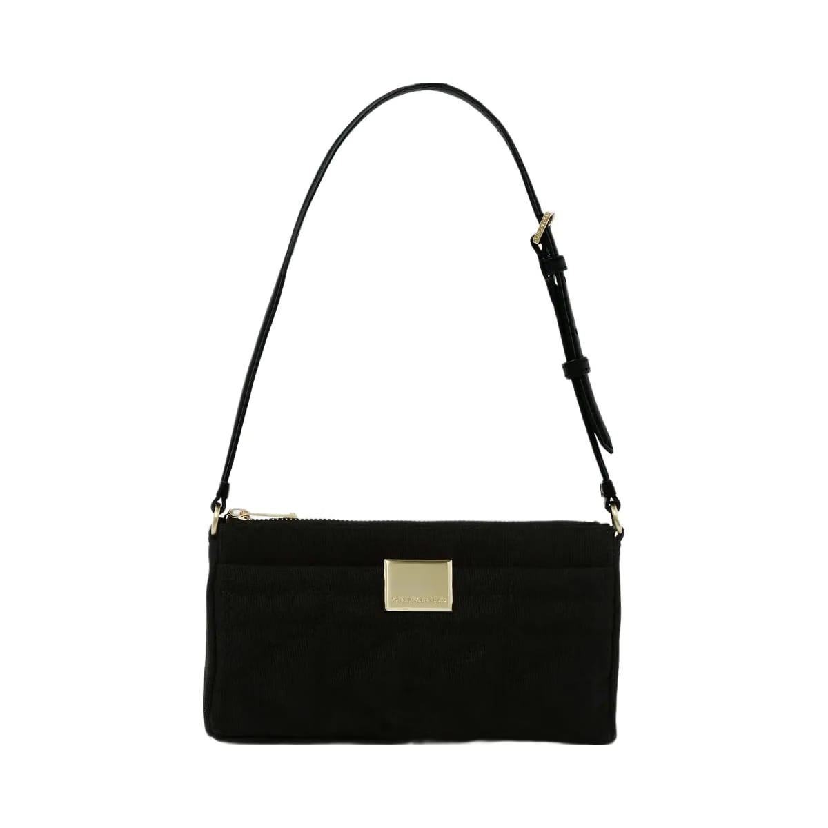 Karl Lagerfeld Kl X Amber Valletta Kuilt Canvas Shoulder Bag Black