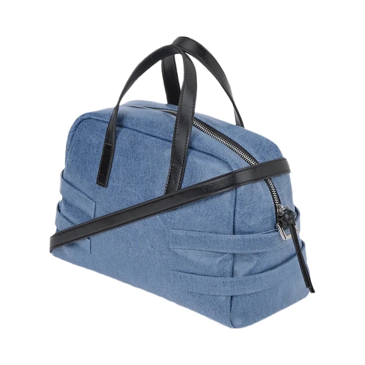 Karl Lagerfeld Denim Buckle Bowling Bag Standard Blue Denim