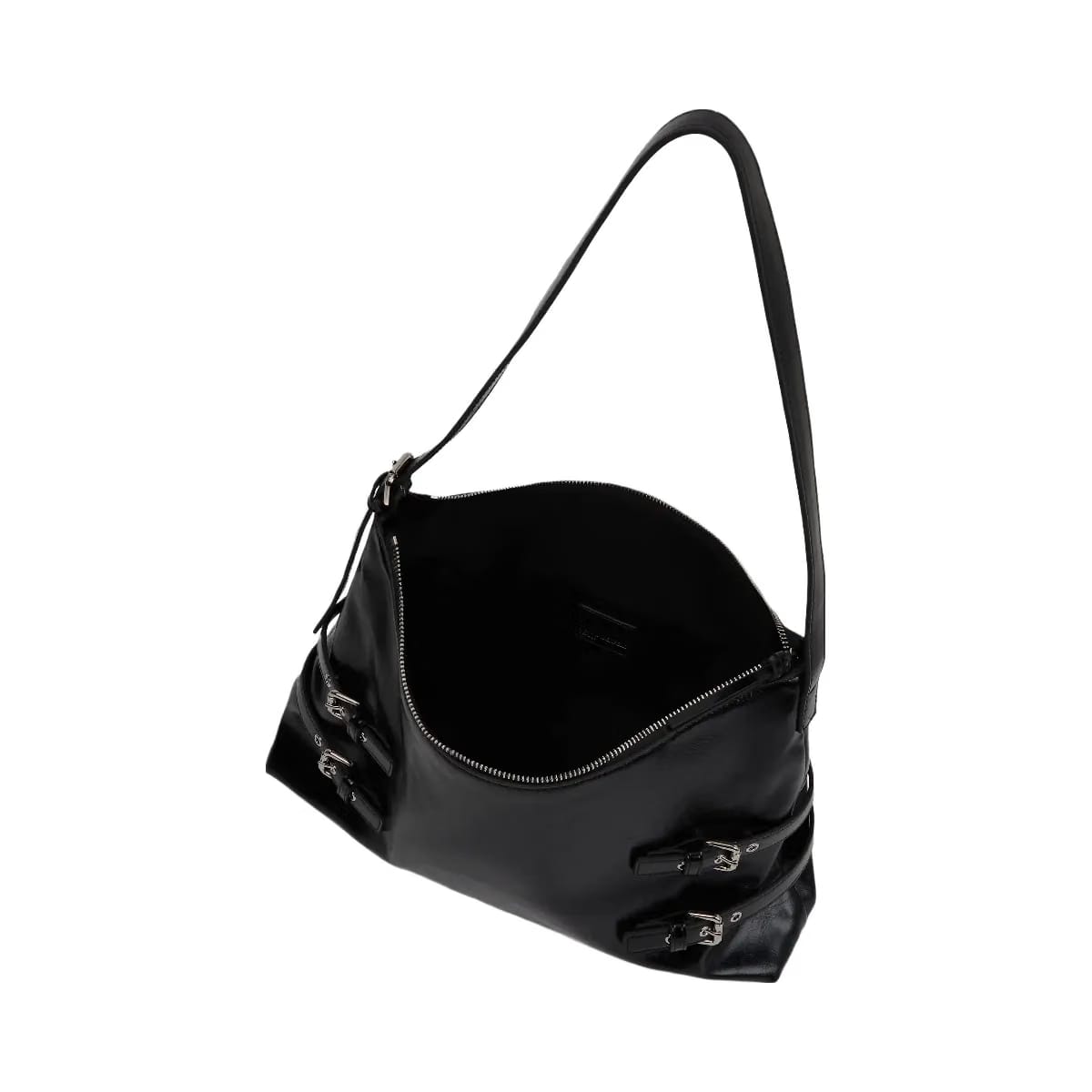 Karl Lagerfeld Large Buckle Shoulder Bag Black