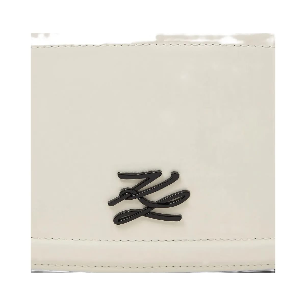 Karl Lagerfeld Autograph Color-Block Square Bag Black White