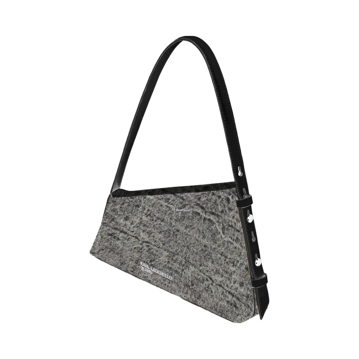 Karl Lagerfeld Geo Denim Shoulder Bag Washed Black