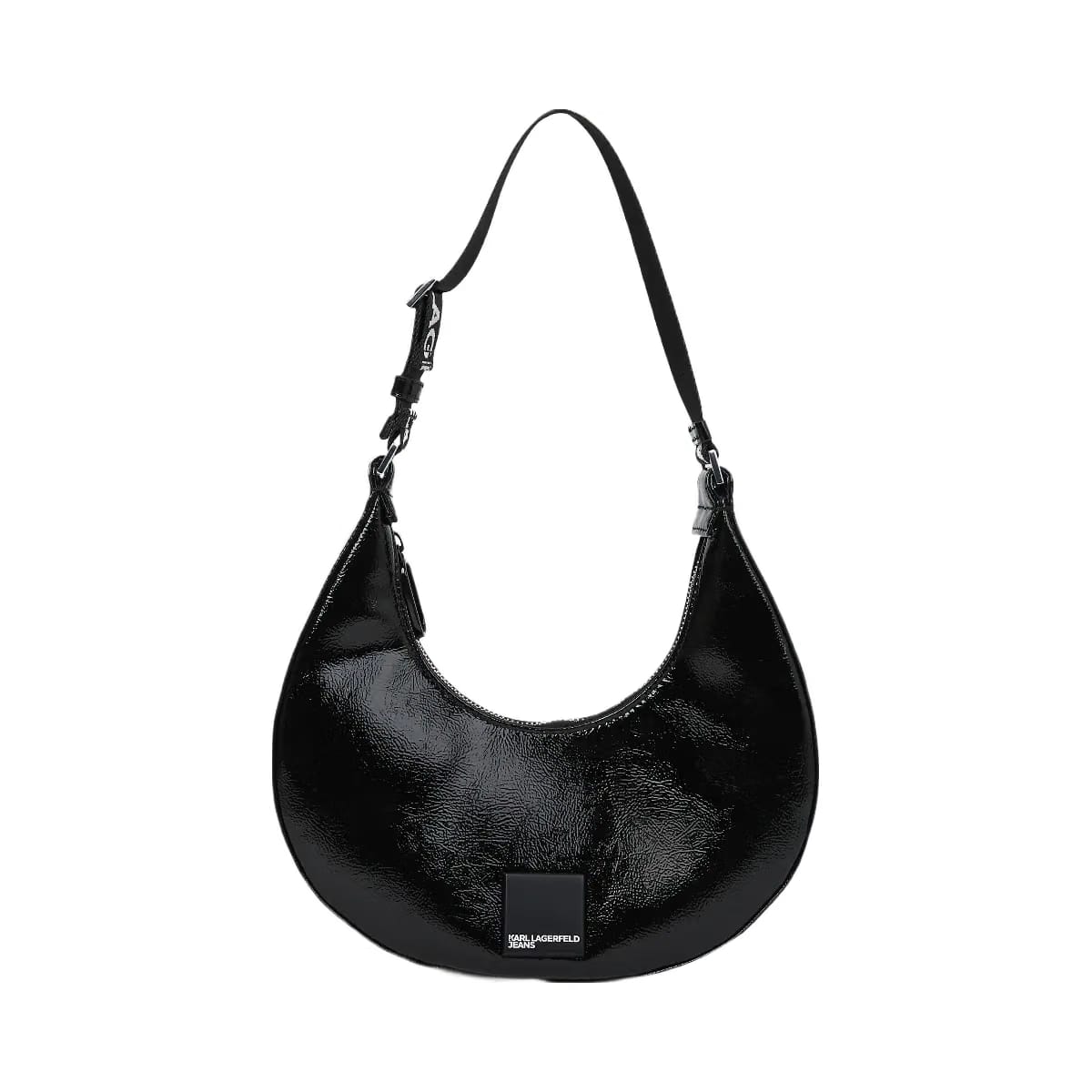 Karl Lagerfeld Glossy Moon Bag Black