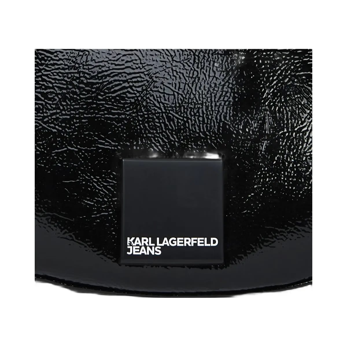 Karl Lagerfeld Glossy Moon Bag Black