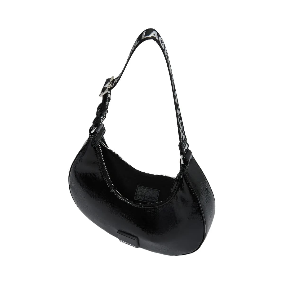 Karl Lagerfeld Glossy Moon Bag Black