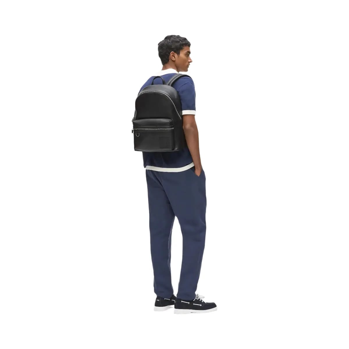 Karl Lagerfeld Monogram Patch Backpack Black